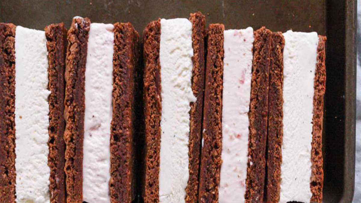 Genießen Sie den Nationalen Eiscreme-Sandwich-Tag in den USA mit diesem kultigen Leckerbissen.