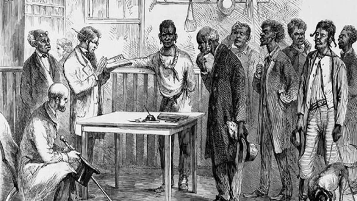 Feiere den Thomas-Mundy-Peterson-Tag: Der historische Moment, als 1870 Thomas Mundy Peterson als erster Afroamerikaner in den USA wählen durfte.