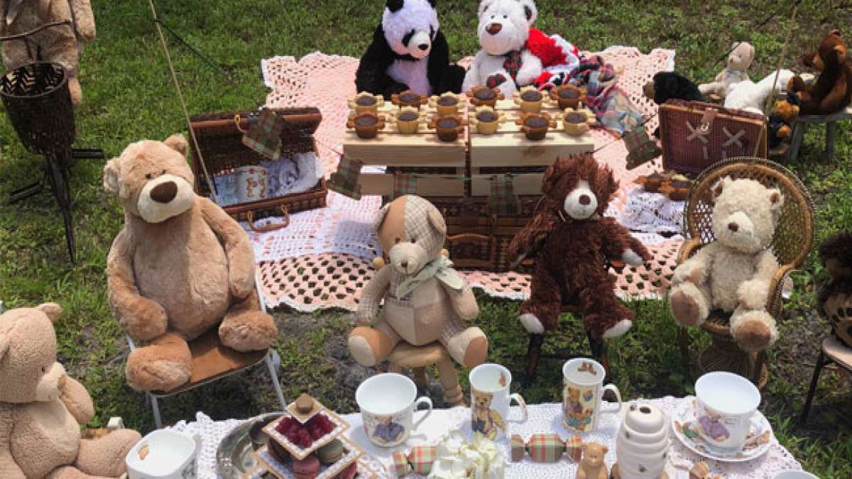 Feiern Sie den 'Party mit Ihrem Bären'-Tag und laden Sie Vorschulkinder zu einer fröhlichen Teddybärenparty ein. Feiern Sie den 'Party mit Ihrem Bären'-Tag und laden Sie Vorschulkinder zu einer fröhlichen Teddybärenparty ein.