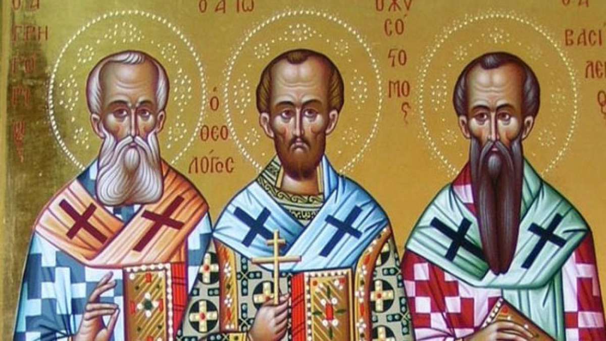 Feiern Sie das Fest der drei heiligen Hierarchen - Basilius den Großen, Gregor den Theologen und Johannes Chrysostomus. Feiern Sie das Fest der drei heiligen Hierarchen - Basilius den Großen, Gregor den Theologen und Johannes Chrysostomus.