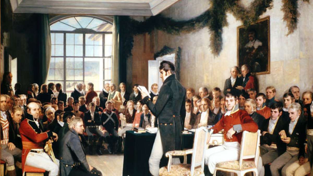 Erfahren Sie mehr über diesen Tag der nationalen Bedeutung und die Unterzeichnung der Verfassung in Eidsvoll, die Norwegens Status als eigenständiges Königreich festigte.