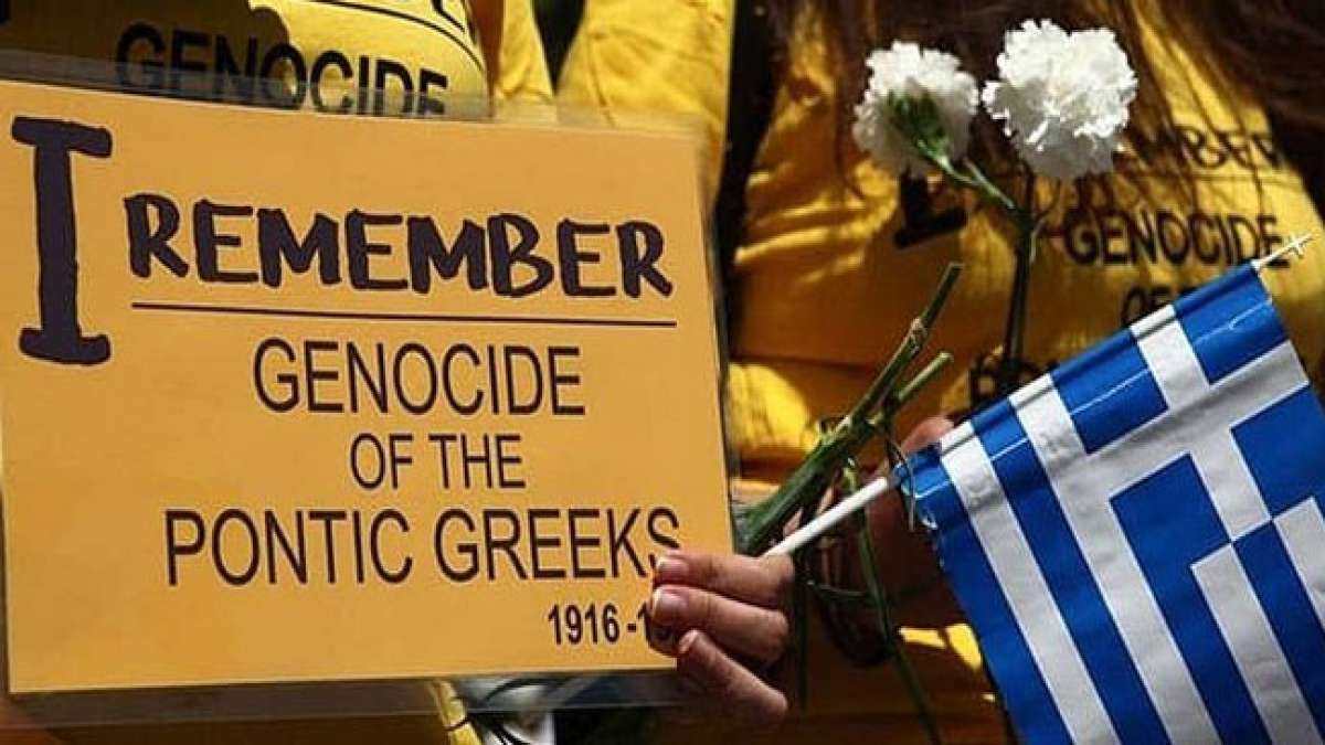 Gedenken Sie am griechischen Tag des Völkermords den Opfern des tragischen pontischen Völkermords. Gedenken Sie am griechischen Tag des Völkermords den Opfern des tragischen pontischen Völkermords.