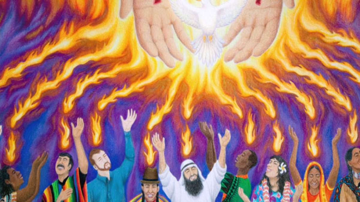 Tauchen Sie ein in die symbolische Bedeutung von Feuerzungen und grünen Zweigen, die dieses Fest schmücken und die Verbindung zwischen Gottes Wort und der Natur feiern.