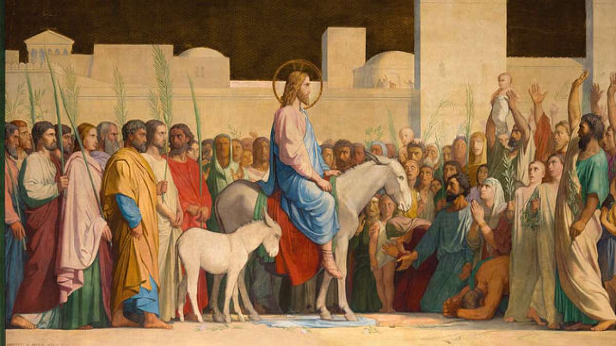 Erleben Sie den triumphalen Einzug Christi in Jerusalem – ein bedeutender Moment, der den Beginn seines Weges zum Kreuz markiert. Erleben Sie den triumphalen Einzug Christi in Jerusalem – ein bedeutender Moment, der den Beginn seines Weges zum Kreuz markiert.