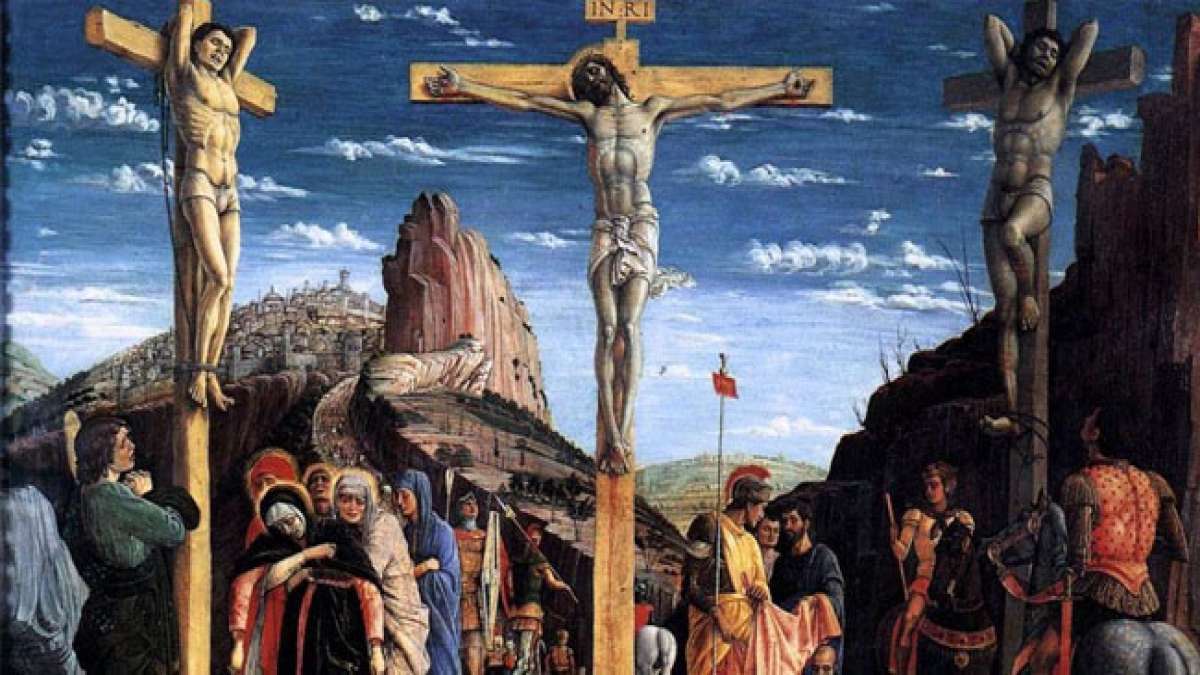 Gedenken Sie Karfreitag, einem wichtigen christlichen Feiertag, der den Tod Jesu Christi am Kreuz in der Karwoche vor Ostersonntag ehrt.