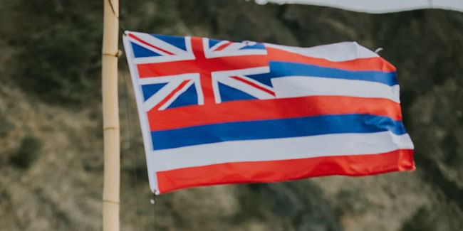 31. Juli - Flaggentag auf Hawaii, USA