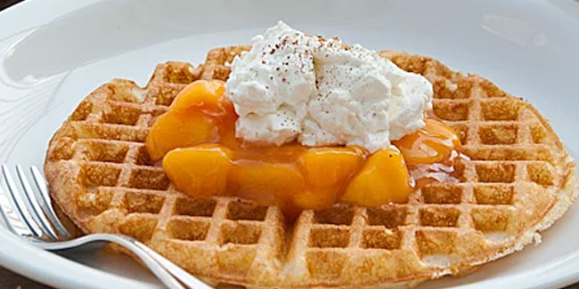24. August: Nationaler Tag der Waffel und Nationaler Tag des Pfirsichkuchens in den Vereinigten Staaten