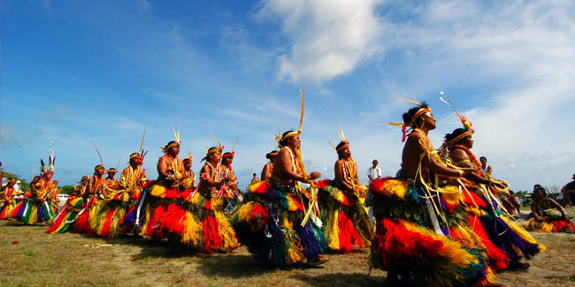 1. März - Feier der traditionellen japanischen Kultur im Bundesstaat Yap, Mikronesien