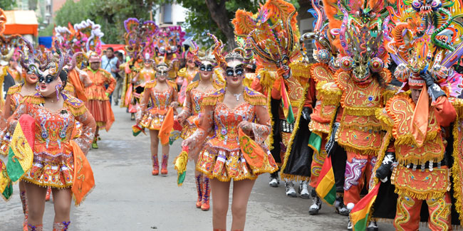 Nationaler Acullico-Tag in Bolivien - Karneval in Oruro, Bolivien