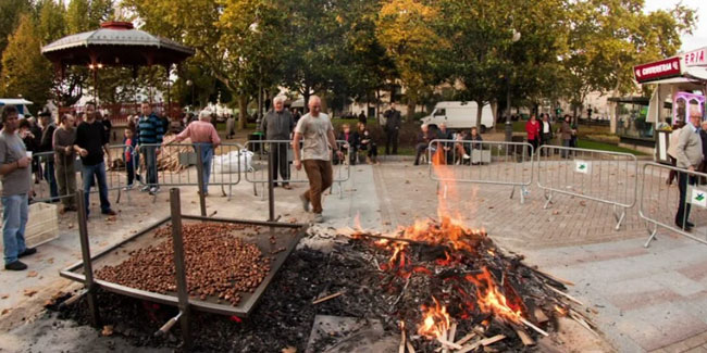 1. November - Magosto oder Kastanienfest in Galicien, Spanien