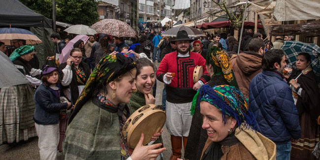 Das Fest der Rückeroberung von Vigo, Spanien