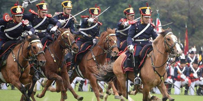 Tag der brasilianischen Armee - Tag der Kavallerie in Argentinien