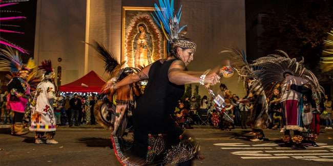 12. Dezember - Tanz am Tag der Los Mantudos zu Ehren der Madonna von Guadalupe in León, Nicaragua