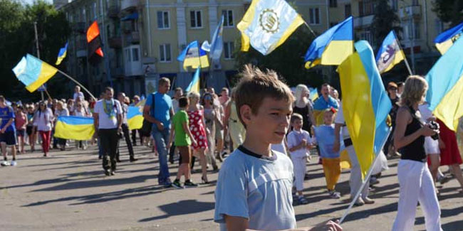 5. Juli - Tag der Befreiung der Stadt Kramatorsk von pro-russischen Terroristen