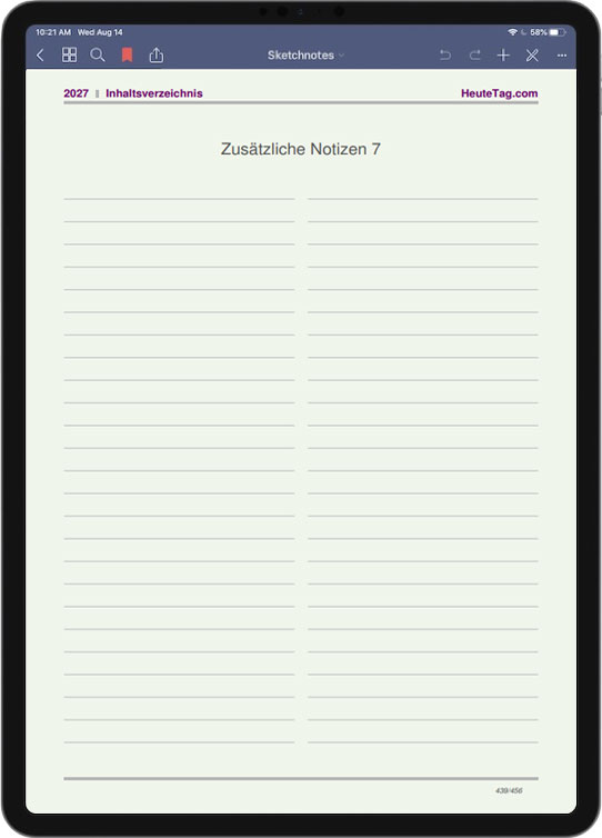 Zusätzliche Notizen